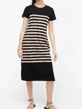 J Crew Super Comfy 100% Cotton Midi Dress